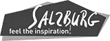 Logo von Salzburg mit dem Slogan 'feel the inspiration'.